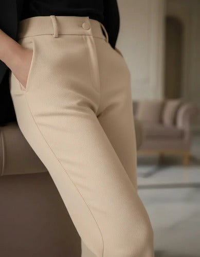 Calça Pantalona Alfaiataria Feminina Cintura Alta Social