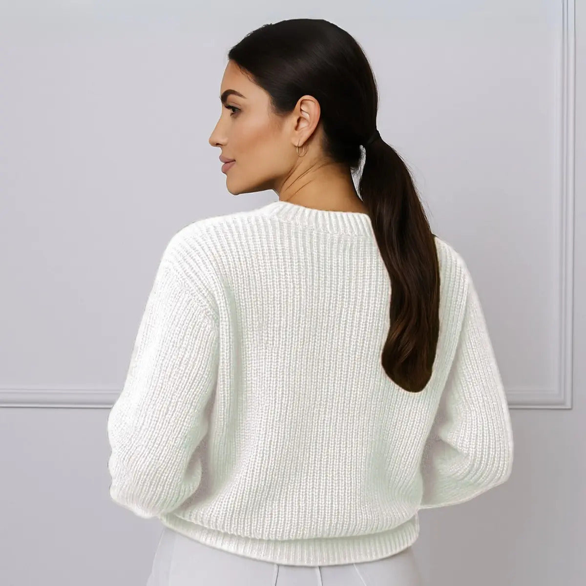 Suéter Blusa Manga Longa Max Cropped Frio Pullover Lã Trico