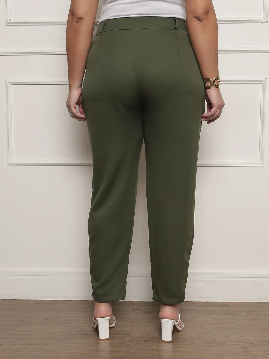 Calça Social Alfaiataria Cintura Alta Plus Size Feminina