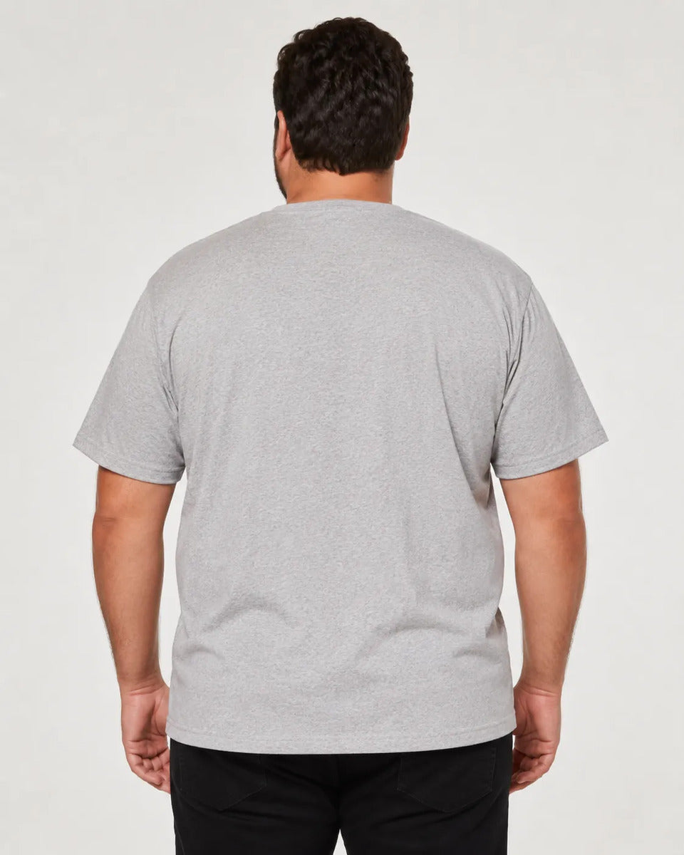 Camiseta Plus Size Masculina De Algodão Básica Lisa Grande