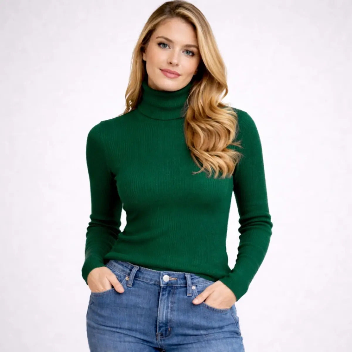 Blusa Cacharrel Feminina Tricô Lã Blusinha Gola Alta Rolê