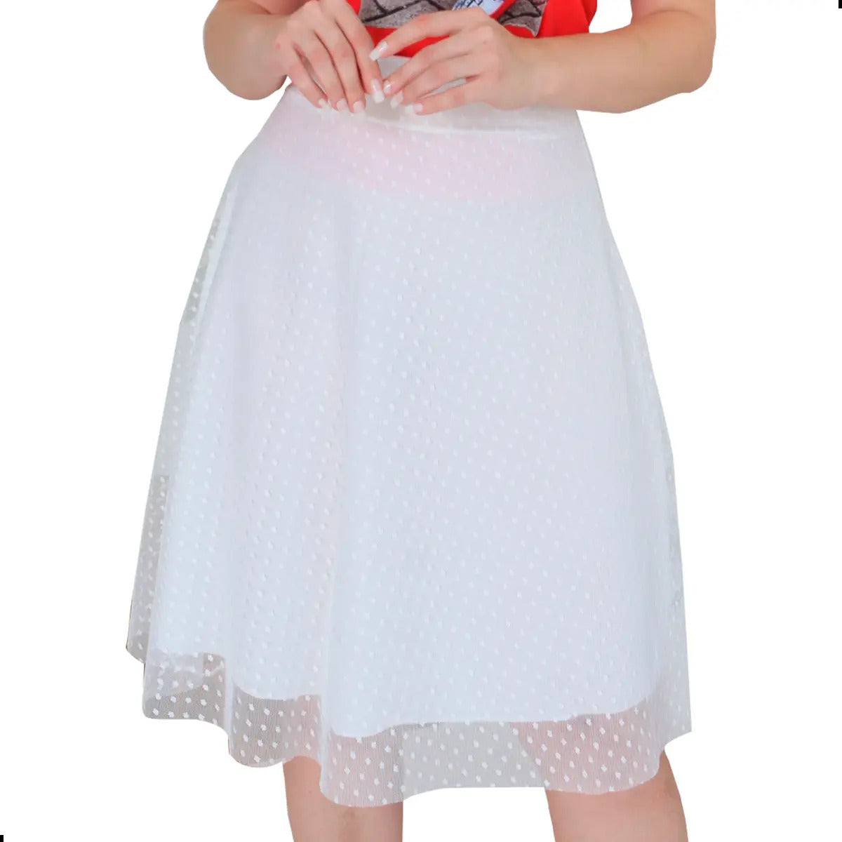 Saia Feminina Midi Godê De Tule Moda Evangélica Plus Size