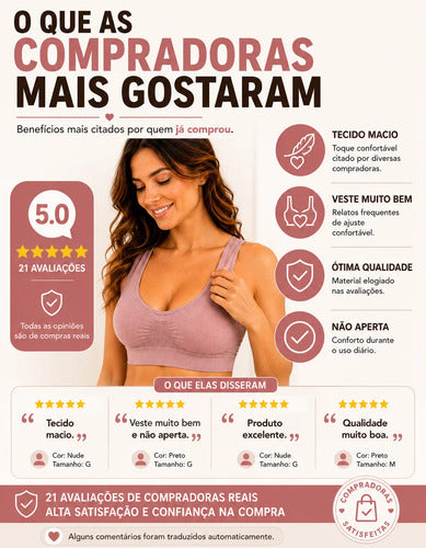 Sutiã Lupo Soutien Original Sem Costura Macio Antimicrobial