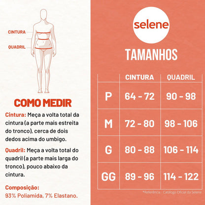 Short Feminino de Poliamida Selene Zero Transparência