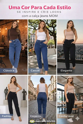 Calça Jeans Mom Feminina Cintura Alta Conforto E Estilo