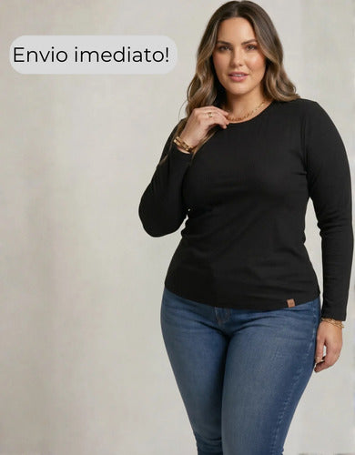 Blusa Térmica Segunda Pele Feminina Flanelada Plus Size Frio