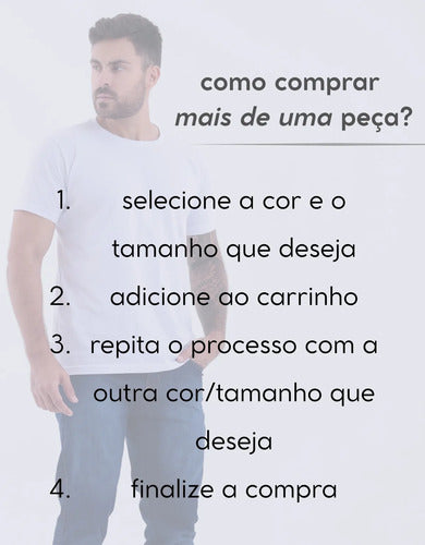 Camiseta Básica Masculina Algodão Slim Blusa Premium Lisa