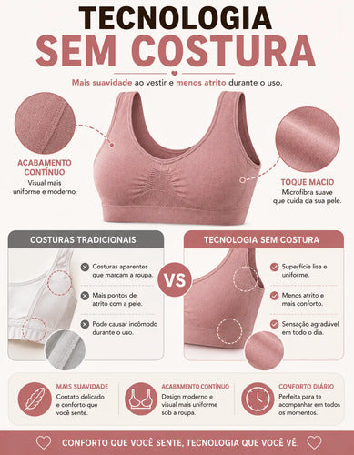 Sutiã Lupo Soutien Original Sem Costura Macio Antimicrobial