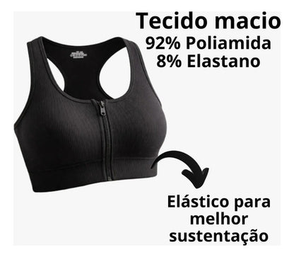 Kit 2 Top Nadador Canelado Poliamida Corrida Bojo Removível