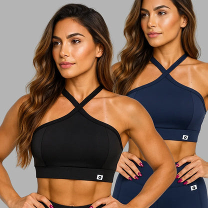Kit 02 Top Cropped Feminino Alça Cruzada Zero Transparência