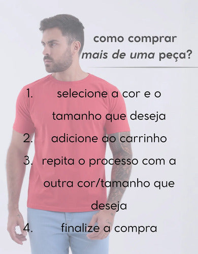 Camiseta Básica Masculina Algodão Slim Blusa Premium Lisa