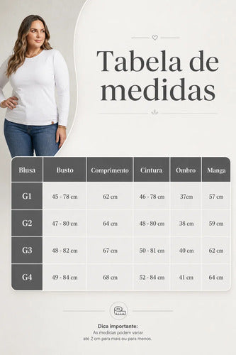 Blusa Térmica Segunda Pele Feminina Flanelada Plus Size Frio
