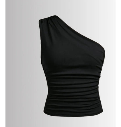 Kit 2 Blusa Feminina Elegante Mula Manga Assimétrica Casual