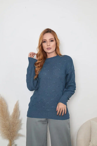 Blusa De Frio Tricot Feminina Suéter Lã Casaco Inverno Tricô