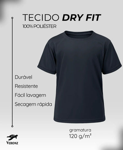 Kit 5 Camisetas Básicas Masculina Dry Fit Lisa Tradicional