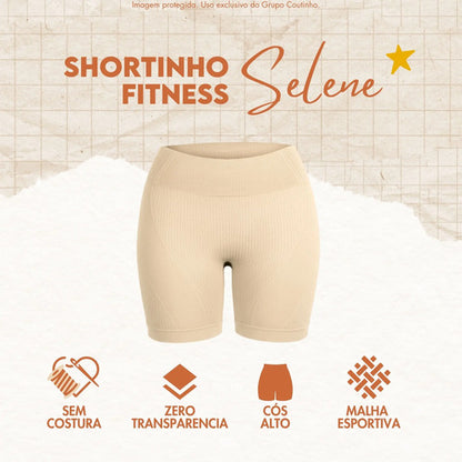 Short Academia Feminino Poliamida Selene Zero Transparência
