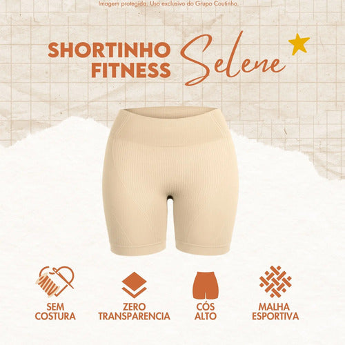 Short Feminino de Poliamida Selene Zero Transparência