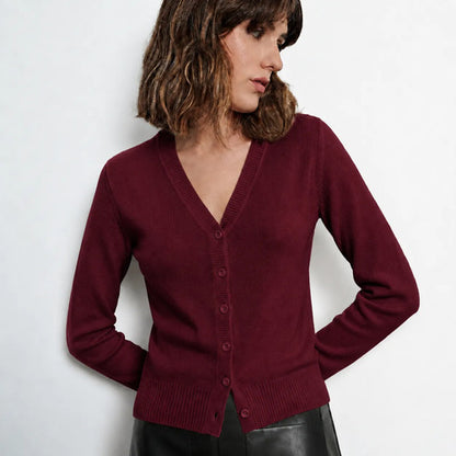 Blusa Cardigan Tricot Casaquinho Modal Com Botões Feminina