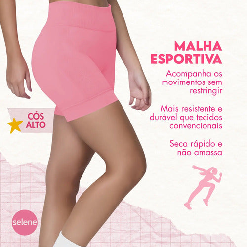 Short Academia Feminino Poliamida Selene Zero Transparência