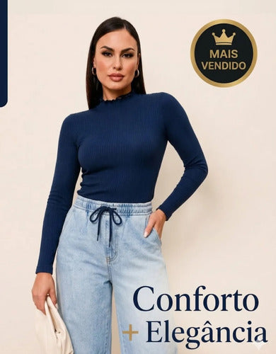 Blusa Feminina Segunda Pele Cacharrel  Gola Alta Inverno Zar