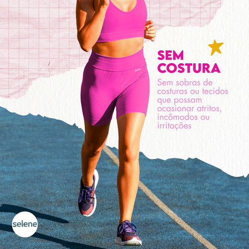 Short Fitness Feminino Poliamida Selene Zero Transparência