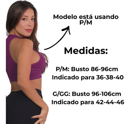 Kit 2 Top Nadador Canelado Poliamida Corrida Bojo Removível