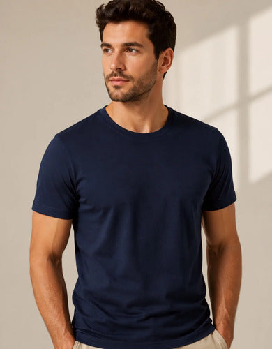 Camiseta Básica Masculina Algodão Slim Blusa Premium Lisa
