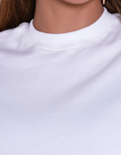 Cropped Feminino Oversized T-shirt Feita Com Malha Suedine