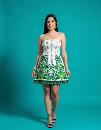 Vestido Curto Tomara Que Caia Feminino Verão Praia Floral