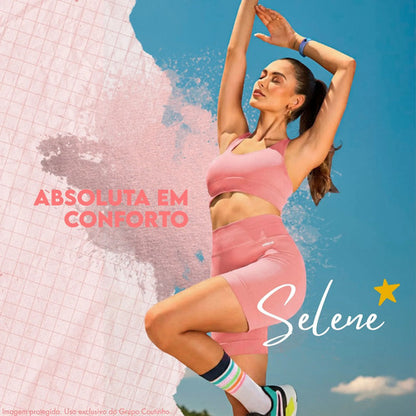 Short Academia Feminino Poliamida Selene Zero Transparência