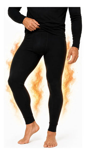Calça Legging Térmica Masculina Peluciada Inverno Quente