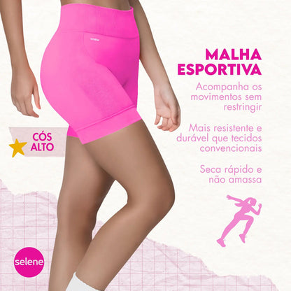 Short Fitness Feminino Poliamida Selene Zero Transparência