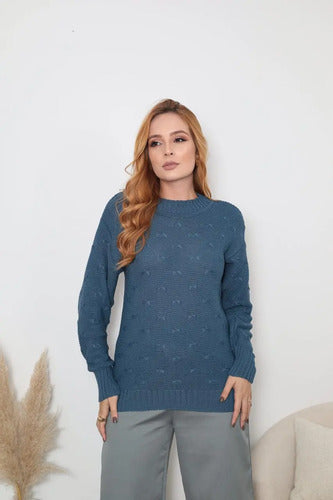 Blusa De Frio Tricot Feminina Suéter Lã Casaco Inverno Tricô