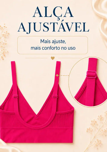Kit 3 Top Canelado Alça Regulável Bojo Removível Sutiã
