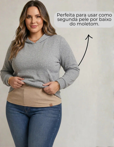 Blusa Térmica Segunda Pele Feminina Flanelada Plus Size Frio