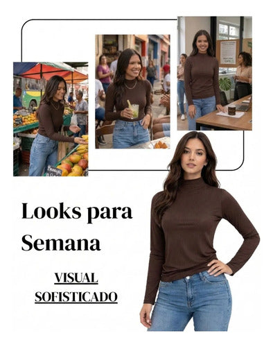Blusa Feminina Segunda Pele Cacharrel  Gola Alta Inverno Zar