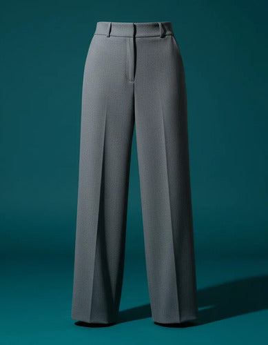 Calça Pantalona Alfaiataria Feminina Cintura Alta Social