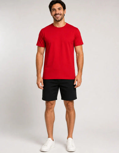 Camiseta Básica Masculina Algodão Slim Blusa Premium Lisa