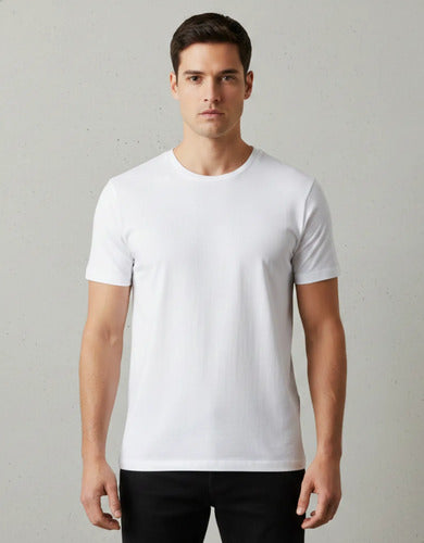 Camiseta Branca Unissex 100% Algodão Premium Camisa Básica