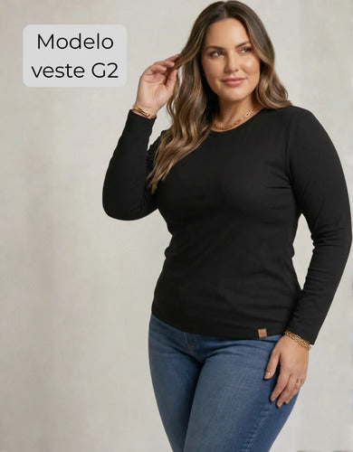 Blusa Térmica Segunda Pele Feminina Flanelada Plus Size Frio
