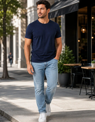 Camiseta Básica Masculina Algodão Slim Blusa Premium Lisa