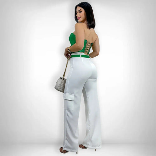 Cropped Corset Feminino Bico Acetinado Luxo Amarração Top
