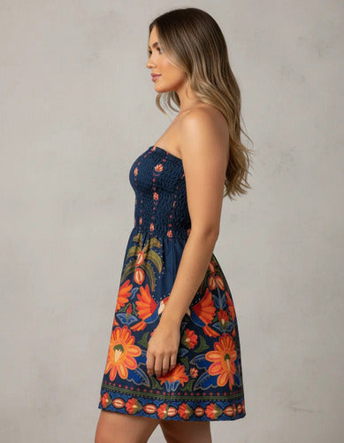 Vestido Curto Tomara Que Caia Feminino Verão Praia Floral