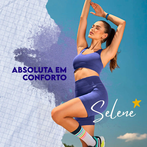 Short Academia Feminino Poliamida Selene Zero Transparência