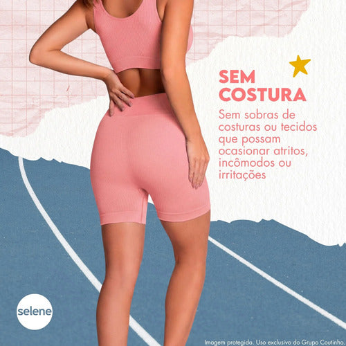 Short Academia Feminino Poliamida Selene Zero Transparência