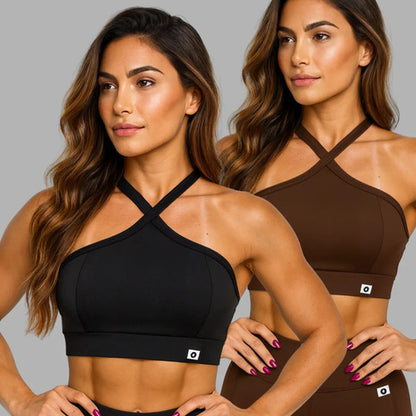 Kit 02 Top Cropped Feminino Alça Cruzada Zero Transparência