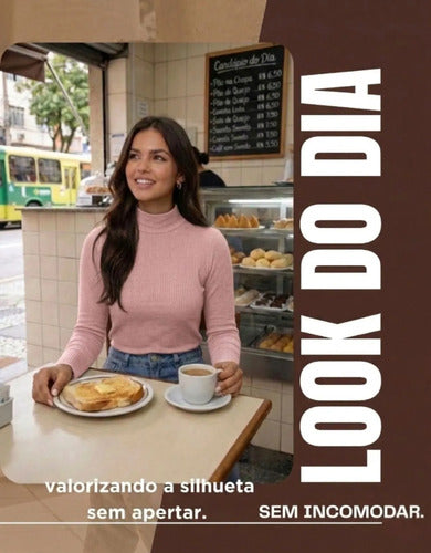 Blusa Feminina Segunda Pele Cacharrel  Gola Alta Inverno Zar