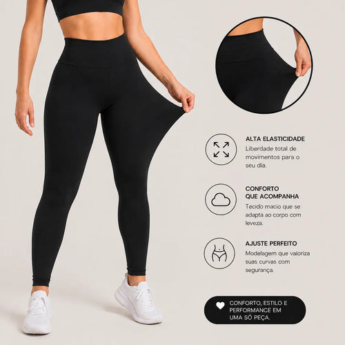 Calça Legging Flanelada Térmica Peluciada Inverno Forrada