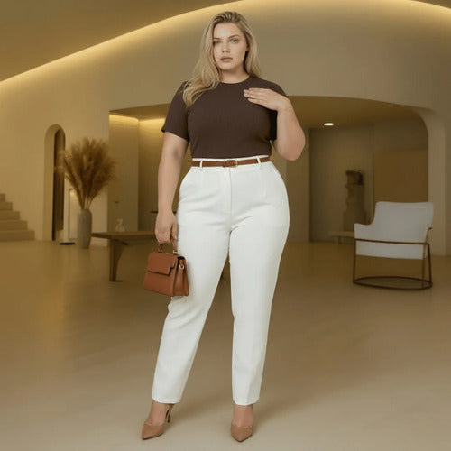 Kit 4 Blusas Feminina Ribana Canelado Estilosa Básica Casual