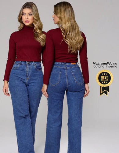 Blusa Cacharrel Segunda Pele Gola Alta Confortável Casual